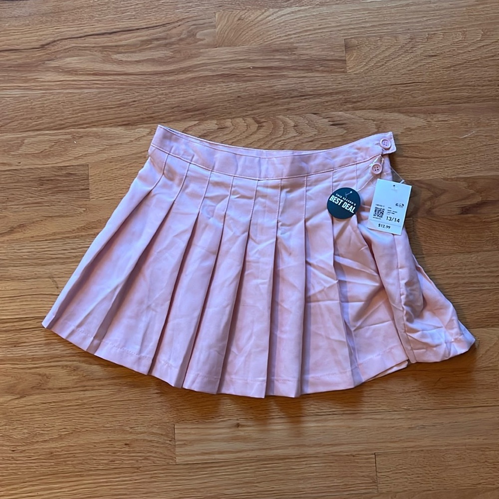 Forever 21 pale pink pleated skirt Sz 13/14